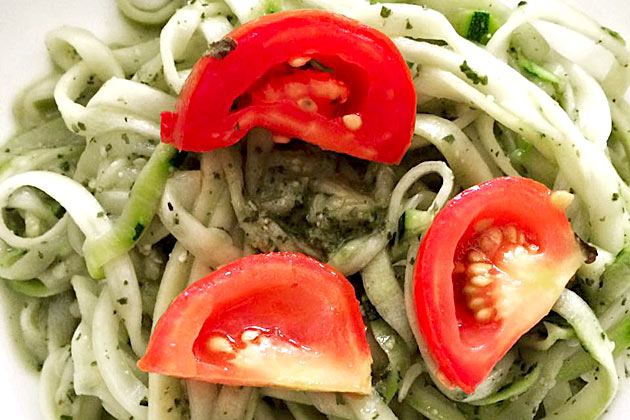 Zucchini Noodles with Homemade Pesto